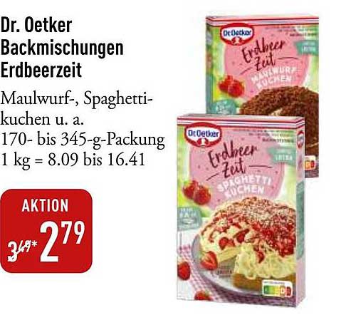 Dr. Oetker Backmischungen Erdbeerzeit