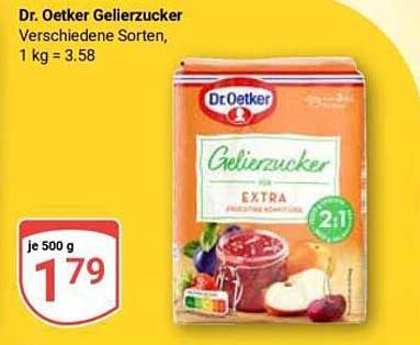 Dr. Oetker Gelierzucker Verschiedene Sorten, 1 kg = 3,58