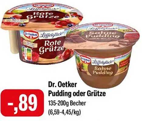Dr. Oetker Pudding oder Grütze