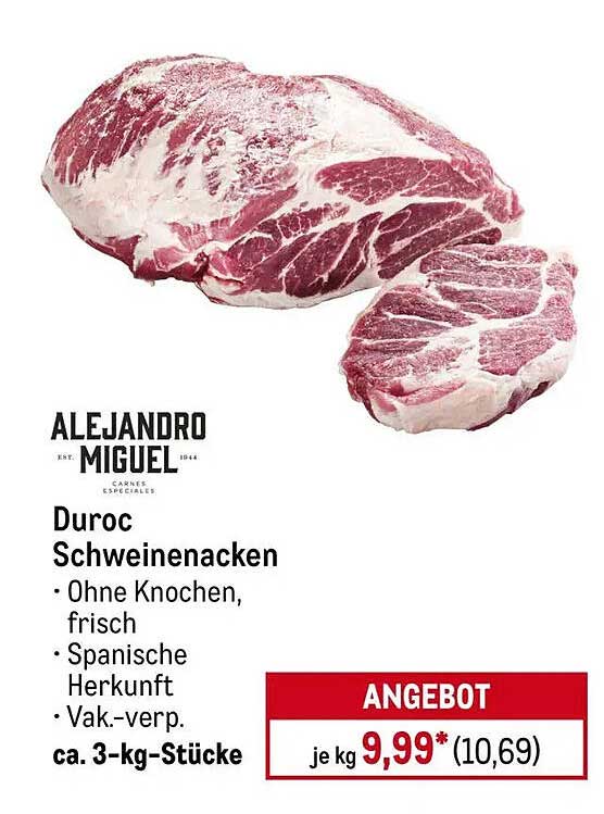 Duroc Schweinenacken - Ohne Knochen, frisch
