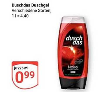 Duschdas Duschgel - Verschiedene Sorten, 225 ml für nur 0,99 €