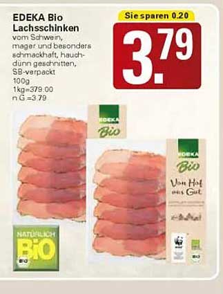 EDEKA Bio Lachsschinken vom Schwein