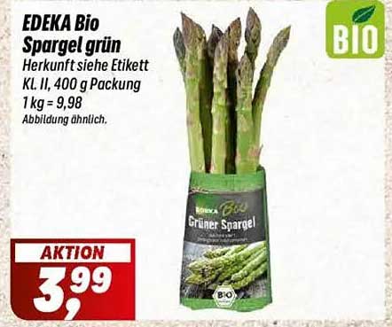 EDEKA Bio Spargel grün 400 g