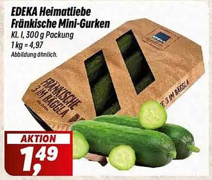 EDEKA Heimatliebe Fränkische Mini-Gurken 300 g Packung
