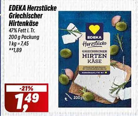 EDEKA Herzstücke Griechischer Hirtenkäse