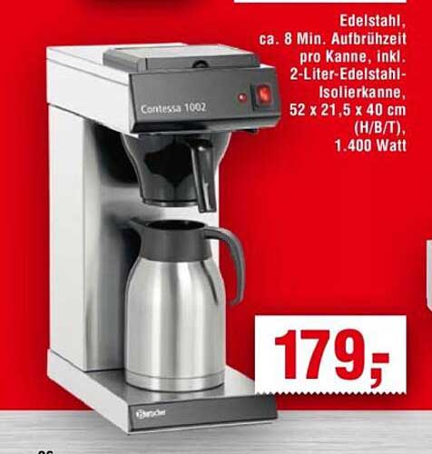 Edelstahl Kaffeeautomat Contessa 1002