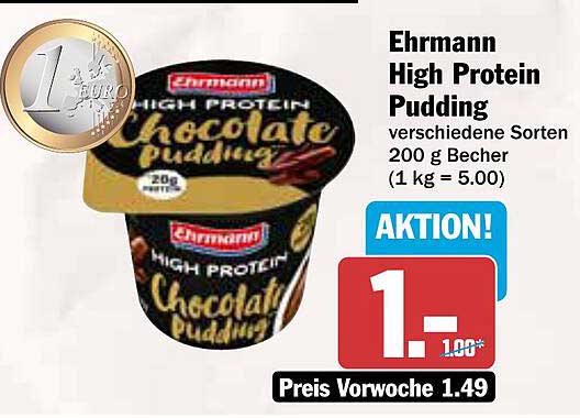 Ehrmann High Protein Pudding – verschiedene Sorten 200 g Becher