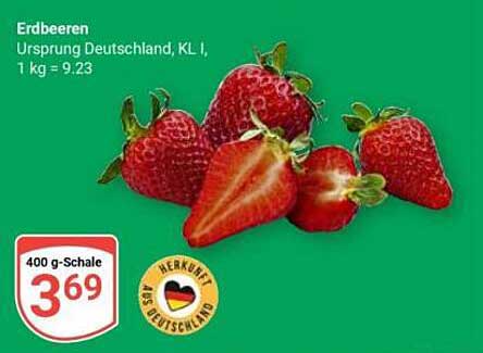 Erdbeeren, Ursprung Deutschland, KL I, 400 g