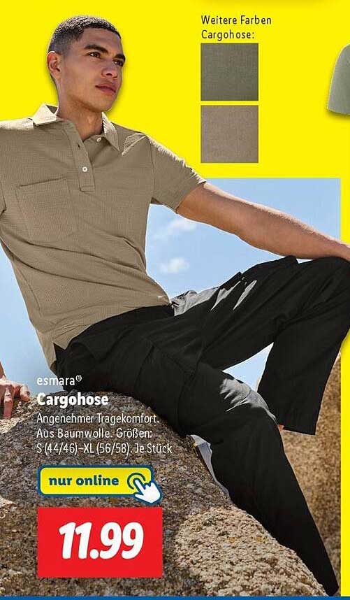 esmará® Cargohose in verschiedenen Farben