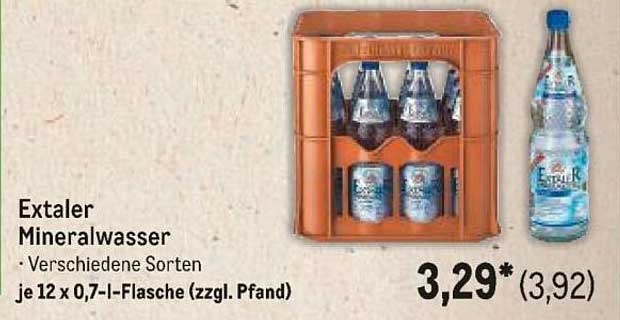Extaler Mineralwasser 12 x 0,7 l (zzgl. Pfand)