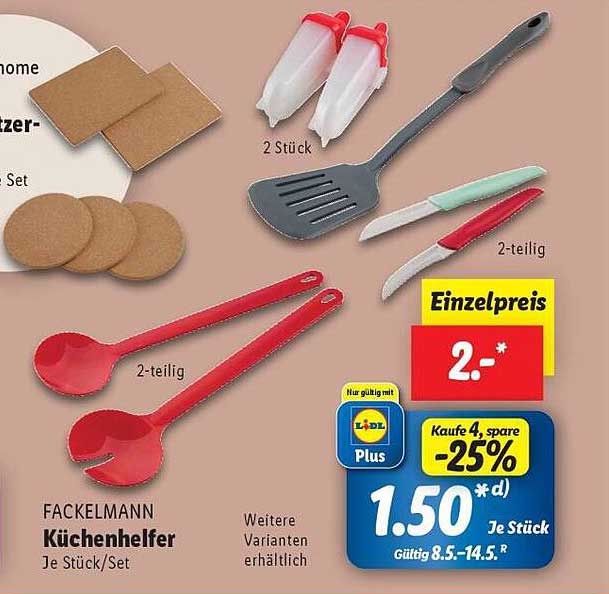 FACKELMANN Küchenhelfer Set – 2-teilig