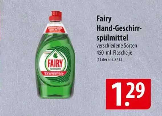 Fairy Hand-Geschirr-Spülmittel 450-ml-Flasche je