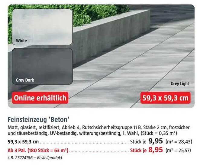 Feinsteinzeug 'Beton'