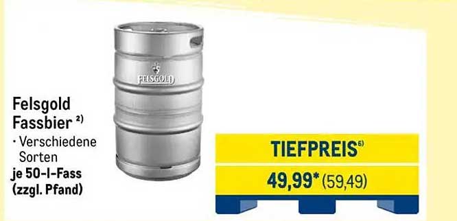 Felsgold Fassbier – Verschiedene Sorten je 50-l-Fass