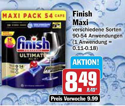 Finish Maxi Pack 54 Caps - Ultimative Reinigung für Ihr Geschirr