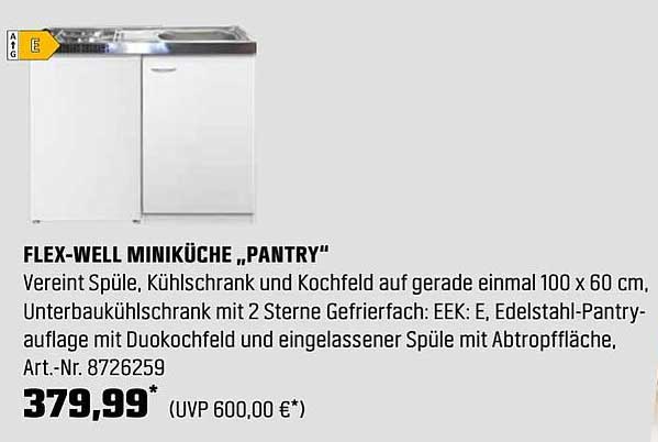 FLEX-WELL MINIKÜCHE „PANTRY“