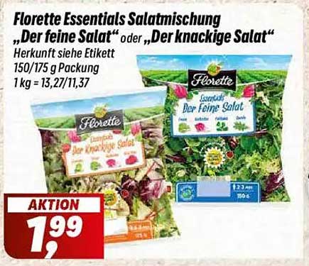 Florette Essentials Salatmischung „Der feine Salat“ oder „Der knackige Salat“