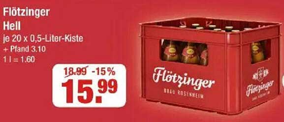 Flötzinger Hell je 20 x 0,5-Liter-Kiste