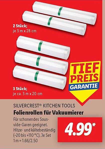 Folienrollen für Vakuumierer von SILVERCREST® Kitchen Tools