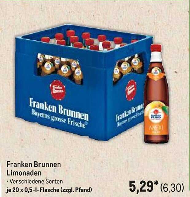 Franken Brunnen Limonaden – verschiedene Sorten