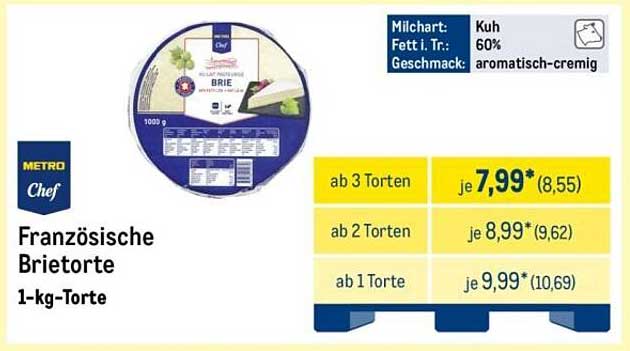 Französische Brie-Torte 1-kg-Torte von METRO Chef