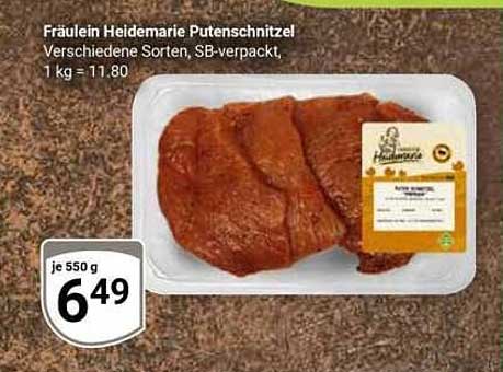 Fräulein Heidemarie Putenschnitzel, verschiedene Sorten, SB-verpackt