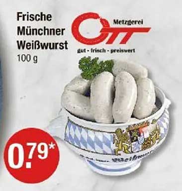 Frische Münchner Weißwurst 100 g