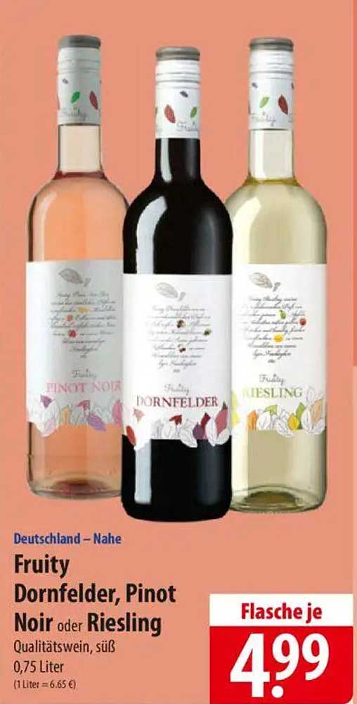 Fruity Dornfelder, Pinot Noir oder Riesling - Qualitätswein