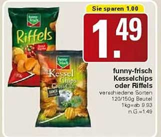Funny-Frisch Kesselchips oder Riffels 120/150g Beutel