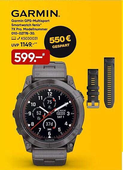 Garming GPS-Multisport Smartwatch fenix® 7X Pro - Mod. 010-02778-30