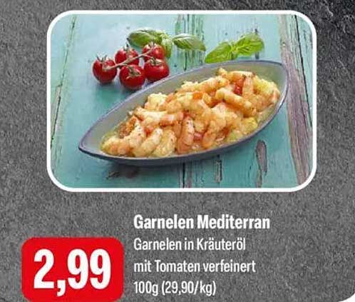 Garnelen Mediterran - Garnelen in Kräuteröl mit Tomaten verfeinert