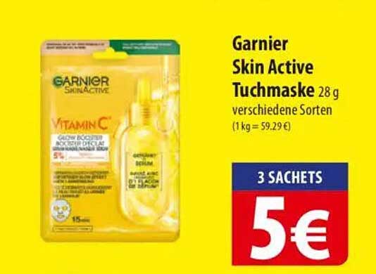 Garnier Skin Active Tuchmaske 28 g - verschiedene Sorten