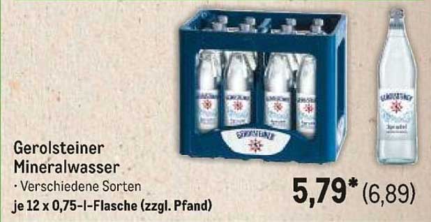 Gerolsteiner Mineralwasser 12 x 0,75 l Flasche (zzgl. Pfand)