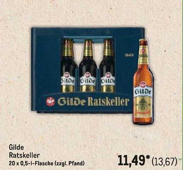Gilde Ratskeller 20 x 0,5 l-Flasche (zzgl. Pfand)