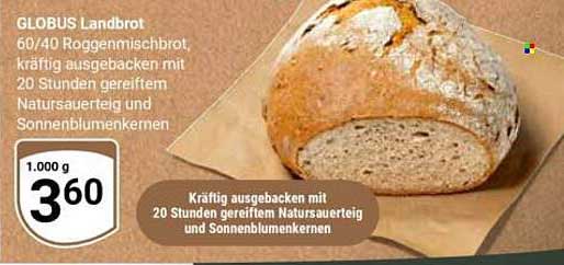 GLOBUS Landbrot 60/40 Roggenmischbrot