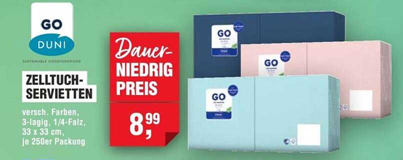 GO DUNI Zelltuch-Servietten
