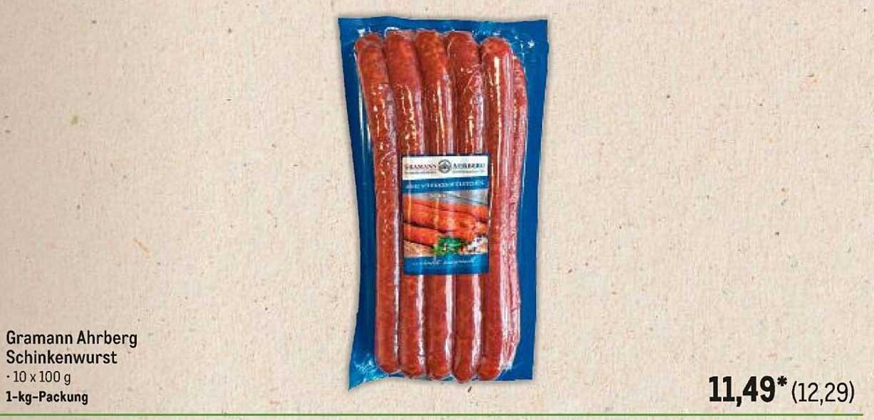 Gramann Ahrberg Schinkenwurst 1-kg-Packung