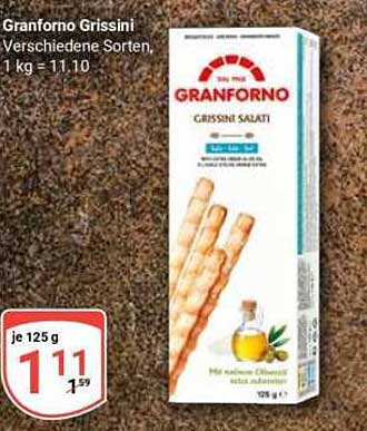 Granforno Grissini verschiedene Sorten, 125 g