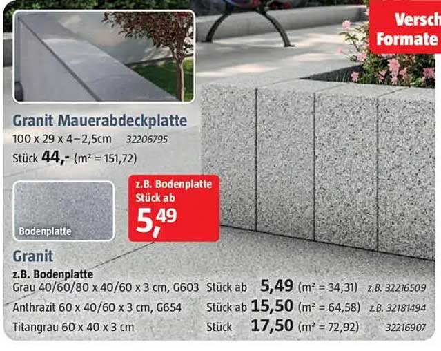 Granit Bodenplatte Stück ab 5,49