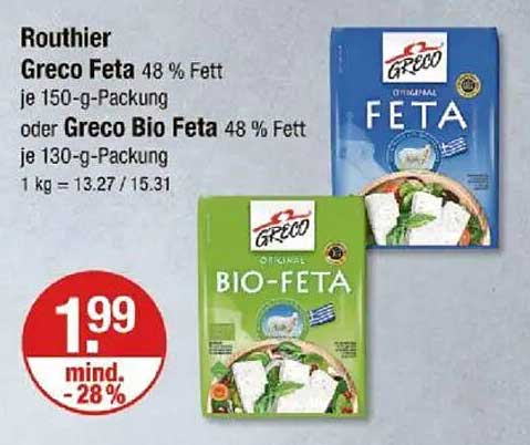 Greco Feta 48 % Fett - Routhier