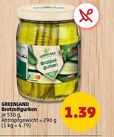 GREENLAND Brotzeitgurken 530 g