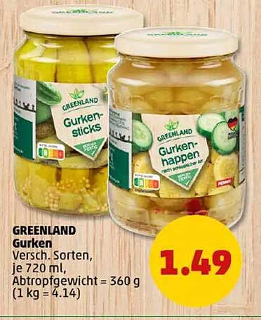 GREENLAND Gurken - Verschiedene Sorten für nur 1,49 €