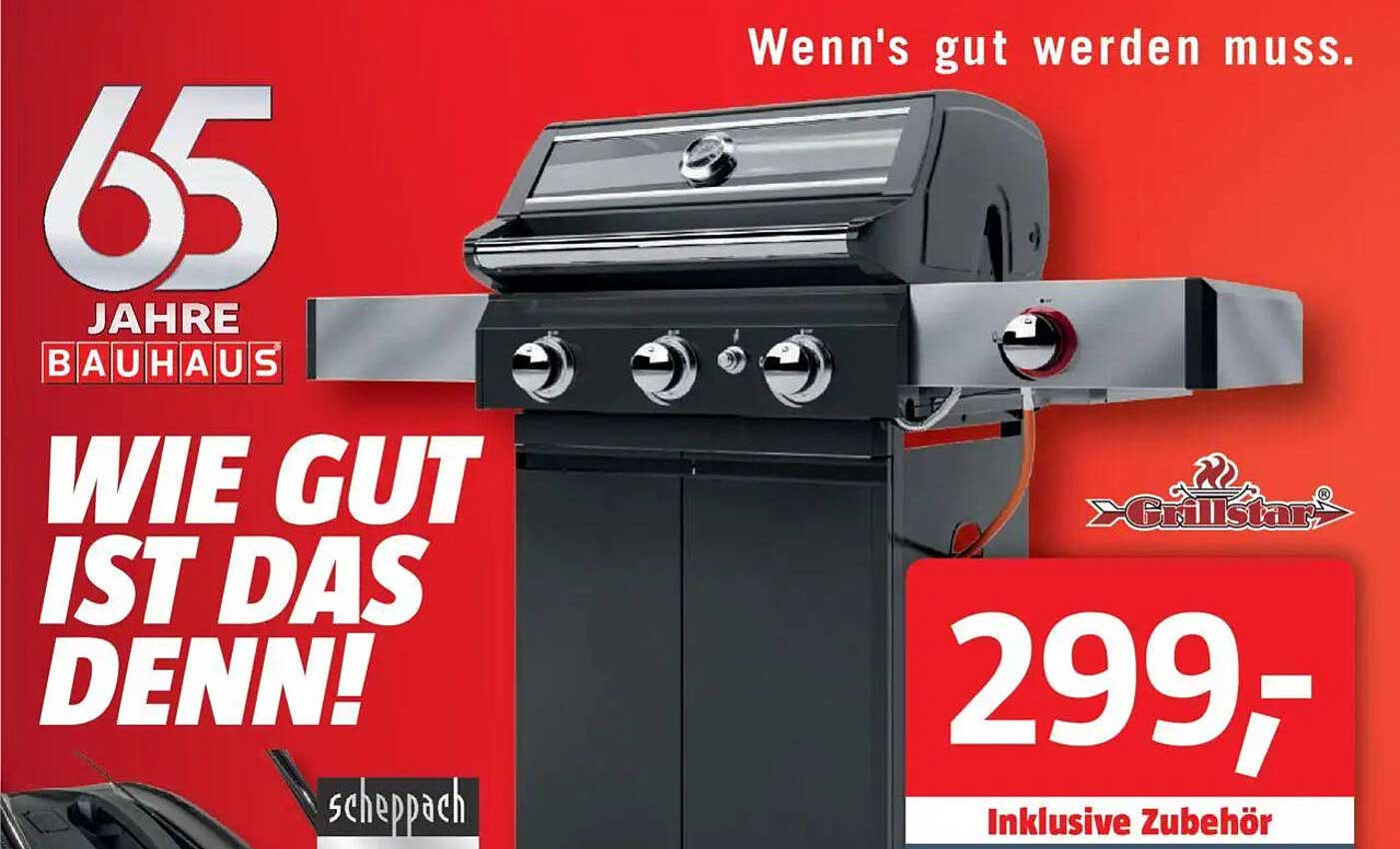 Grillstar Gasgrill mit Zubehör für 299,- Euro