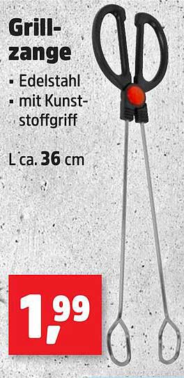 Grillzange – Edelstahl mit Kunststoffgriff