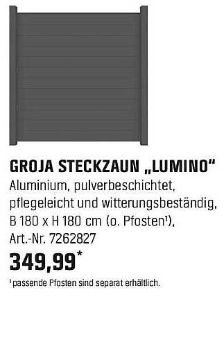 GROJA STECKZAUN „LUMINO“