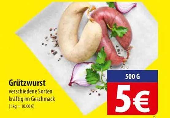 Grützwurst 500g - verschiedene Sorten kraftig im Geschmack