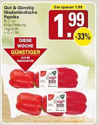 Gut & Günstig Niederländische Paprika 600g