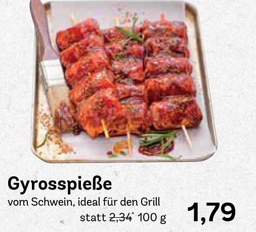Gyrosspieße vom Schwein, ideal für den Grill