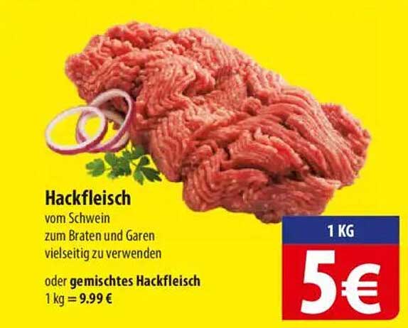 Hackfleisch vom Schwein oder gemischtes Hackfleisch