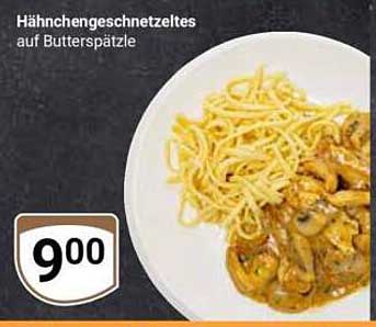 Hähnchenschnetzletes auf Butterspatzle